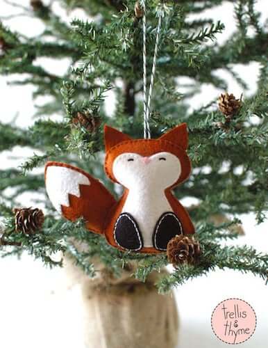 Woodland Fox Felt Ornament by Sosaecaetano