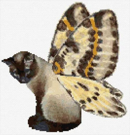 A Cat with the Winds Cross Stitch Pattern by Ann Logan