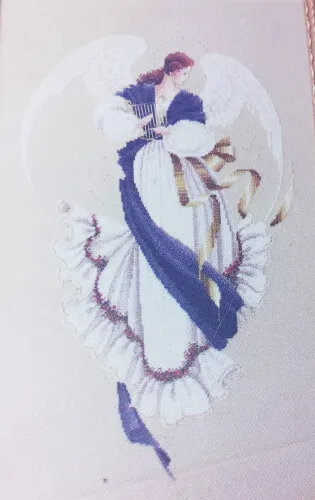 16 Lavender and Lace Cross Stitch Patterns 10 Angel of Hope Lavender and Lace Cross Stitch Pattern by Marilyn Leavitt-Imblum