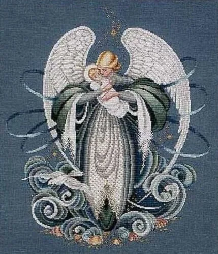 16 Lavender and Lace Cross Stitch Patterns 16 Angel of the Sea Lavender and Lace pattern from NikkisGlenNeedlework