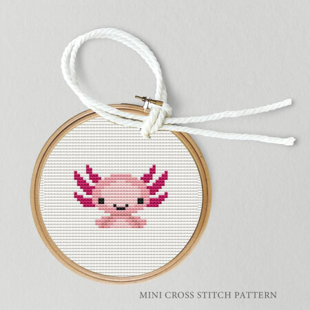 Axolotl Easy Childrens Cross Stitch from TheStitchPatterns