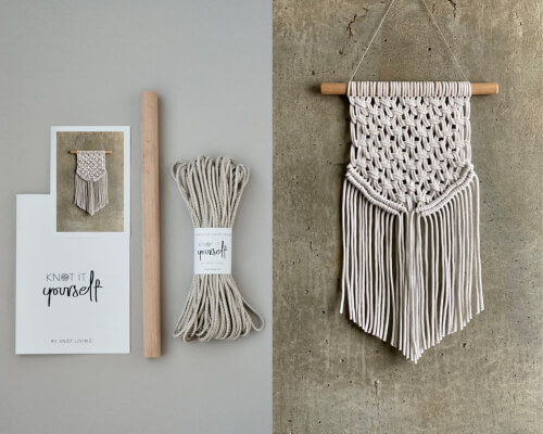 Belarus Wall Hanging Macrame Kit for Beginners from KNOTityourself