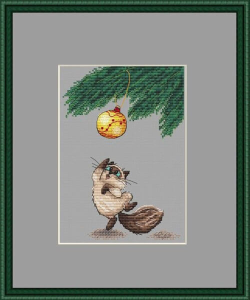 Cat and Tree Cross Stitch Pattern by MaxStitch