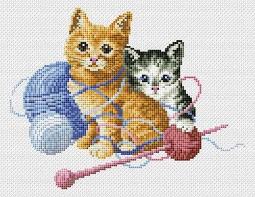 Cats Kittens Cross Stitch Pattern by MaddisonPatterns