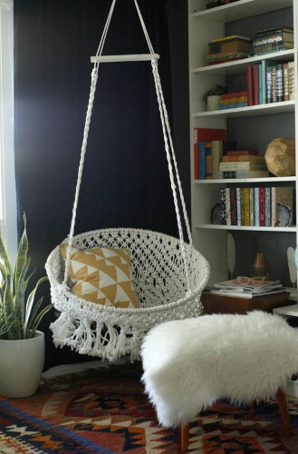 DIY Hanging Macramé Chair by Classy Clutter