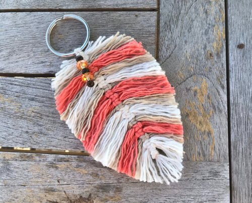 Easy Feather Keychain Macrame Kit for Beginners from SagelandInspirations
