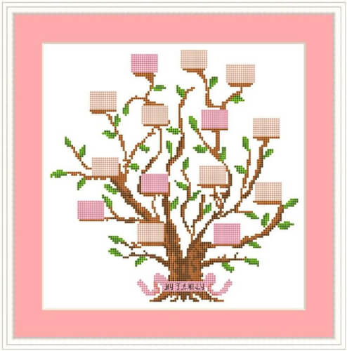 Family Tree Cross Stitch Pattern by PatternsByAlyona