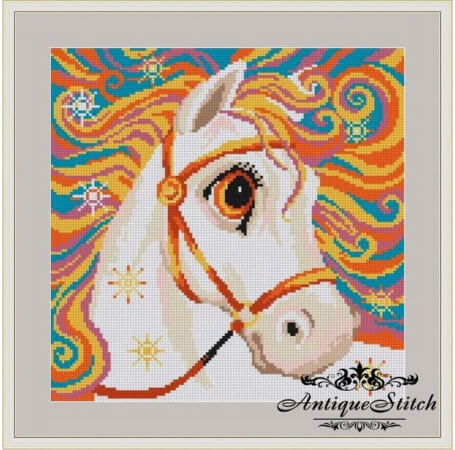 Funny Little Horse Cross Stitch Pattern by atAntiqueStitch