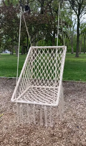 Hanging Macramé Chair by Macy McCall