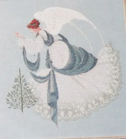 16 Lavender and Lace Cross Stitch Patterns 3 Ice Angel Lavender and Lace Cross Stitch Pattern from LovesToSewVintage