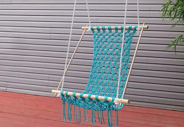 Macrame Hanging Hammock Chair by Angie Diersman