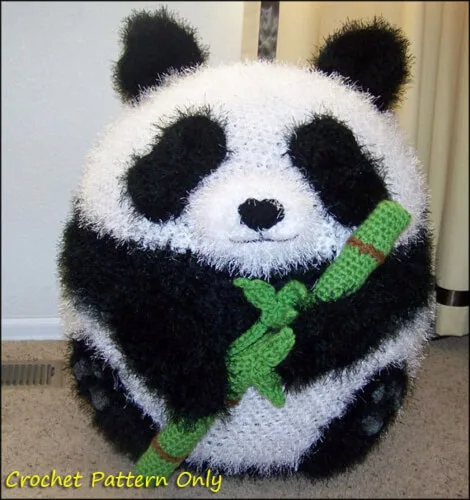 Panda Ottoman Pouf Bean Bag Chair Pattern by YarnovationsShop