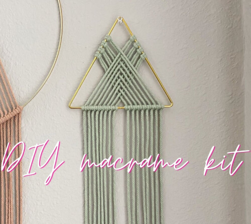 Triangle Wall Hanging Macrame DIY Kit from imogenmoon