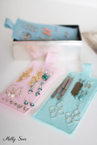 DIY Earring Organizers by Melly Sews