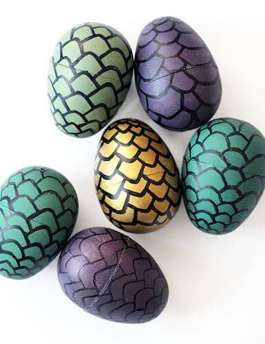 DIY Game Of Thrones Dragon Eggs Art by Our Nerd Home 