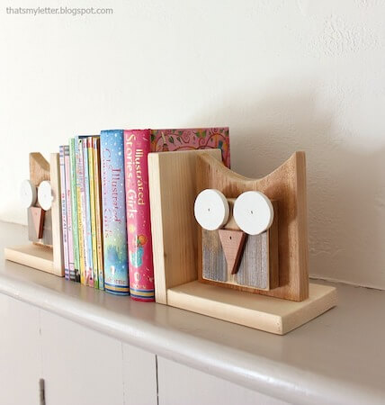 DIY Owl Bookends by Pretty Handy Girl