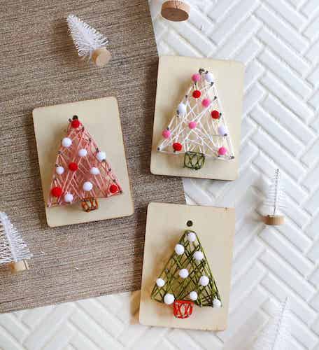 DIY String Art Ornaments by A Beautiful Mess