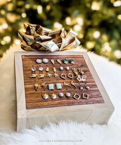 DIY Stud Earring Holder by Ugly Duckling House