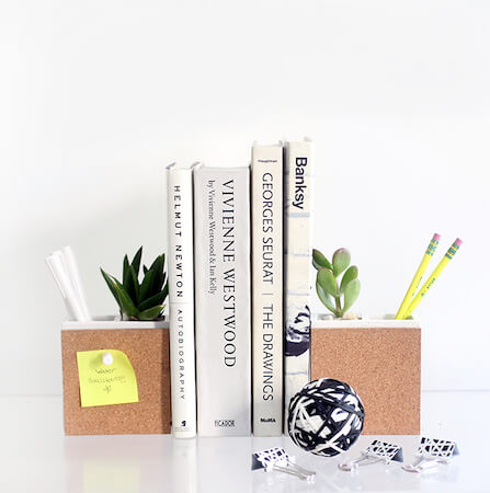 DIY Succulent & Supply Holder Bookends by I Spy DIY