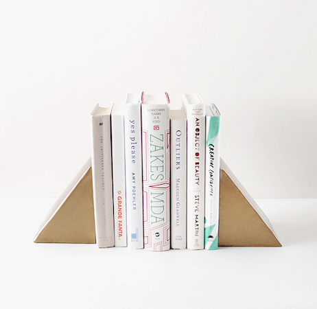 DIY Triangle Bookends by Almost Makes Perfect