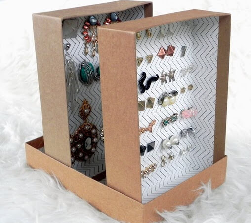 DIY Upcycled Birchboxes Into Earring Organizer by Smart N Snazzy