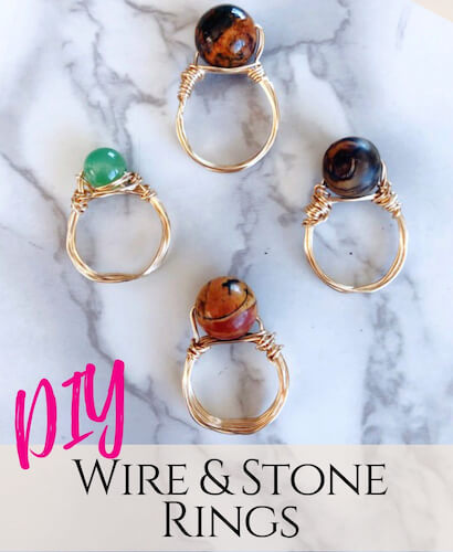 DIY Wire And Stone Rings by Creative Fashion Blog