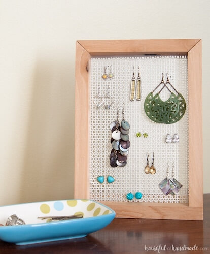 Easy DIY Earring Stand by Houseful Of Handmade