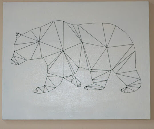 Geometric Bear String Art by Rachel Teodoro