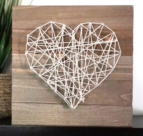 Heart String Art by The Spruce Crafts