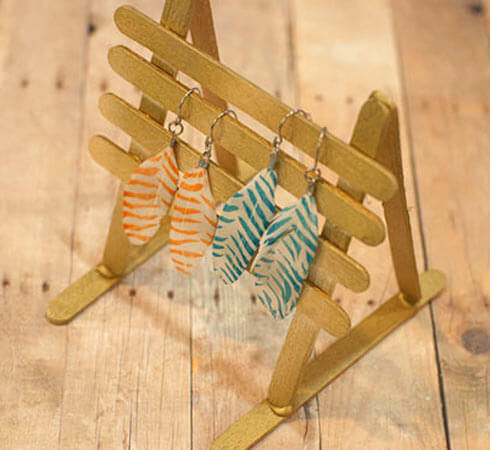 Popsicle Stick Earring Holder by Factory Direct Craft