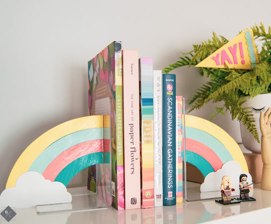 Rainbow DIY Bookends by See Lindsay