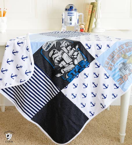 T-Shirt Quilt Baby Blanket Pattern by Polkadot Chair