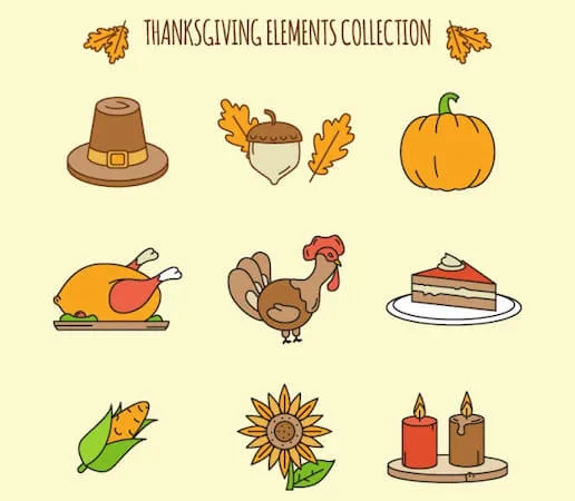 35 Free Thanksgiving Clip Art 30 Thanksgiving Clip Art Elements by Free Pik