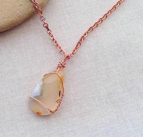 Stone Wire Wrapped Pendant by The Spruce Crafts