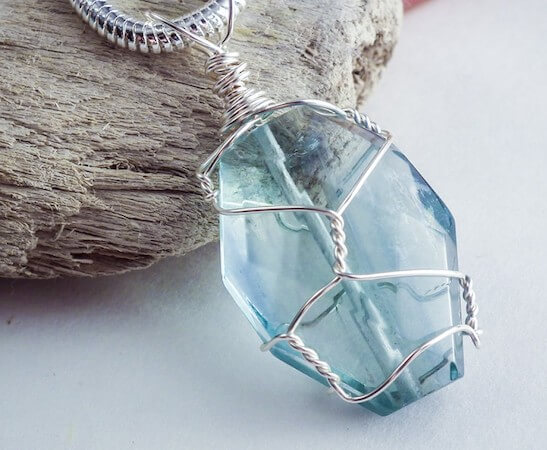 Stone Wire Wrapped Pendant by Craftsy