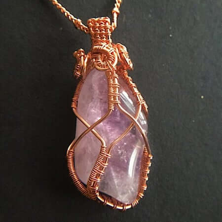 Wire Wrapped Tumbled Stone by Kind Designs Online