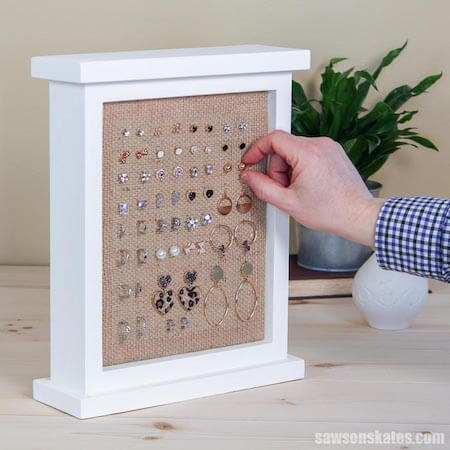 Wood DIY Earring Holder by Saws On Skates