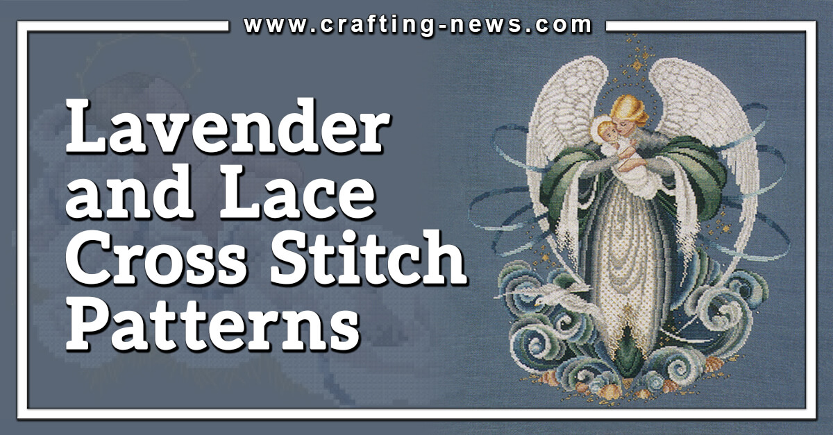 16 Lavender and Lace Cross Stitch Patterns