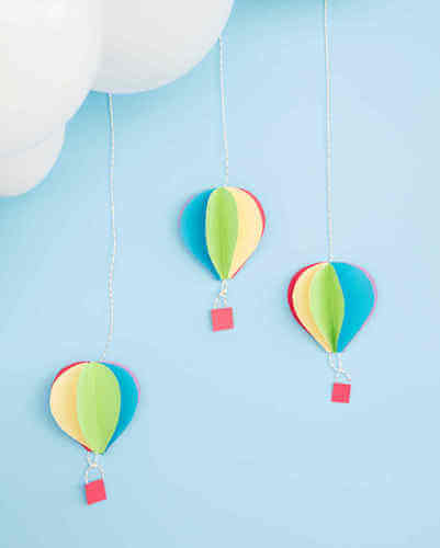 3D Hot Air Balloon Paper Decorations by Martha Stewart