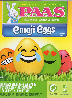 PAAS Emoji Huevos Kit de pintura de Pascua