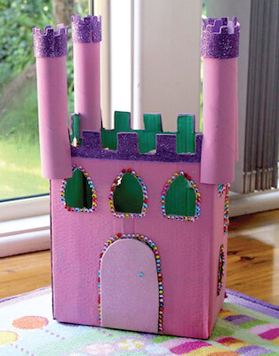 Cardboard Castle Craft For Kids by The Craft Train