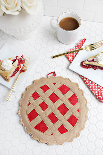 Cherry Pie Potholder Pattern by A Beautiful Mess