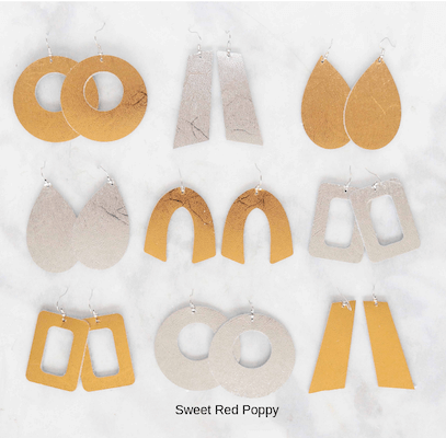 Cricut Leather Earrings by Sweet Red Poppy