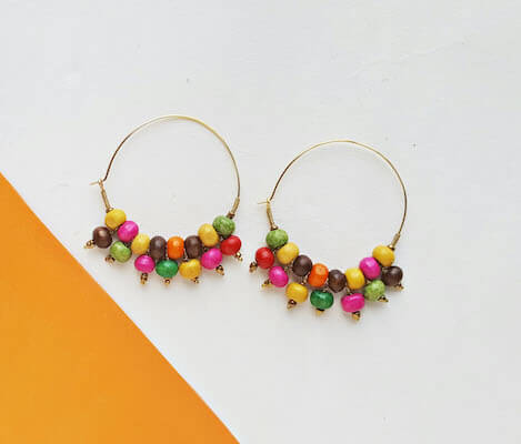 DIY Beaded Hoop Earrings by Real & Quirky