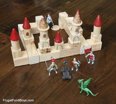 DIY Castle Building Blocks by Frugal 4 Fun Boys