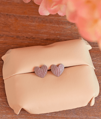 DIY Faux Leather Heart Earrings by It Happens In A Blink