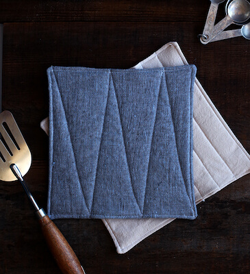 DIY Handmade Linen Potholders by Say Yes