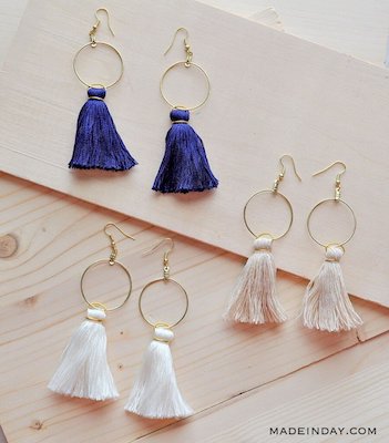 DIY Three Layer Faux Leather Earrings