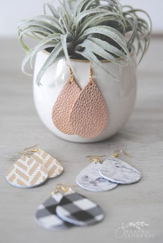 DIY Leather Diffuser Earrings by Making Lemonade