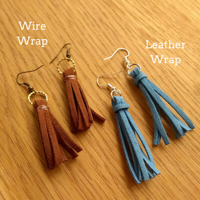 Leather Tassel DIY Earrings by Golden Age Beads